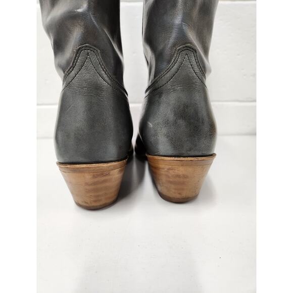 Dingo Acme Men\'s Leather Gray Western Cowboy Boots, Sz 10D, Stitched/Embroidered main image 5